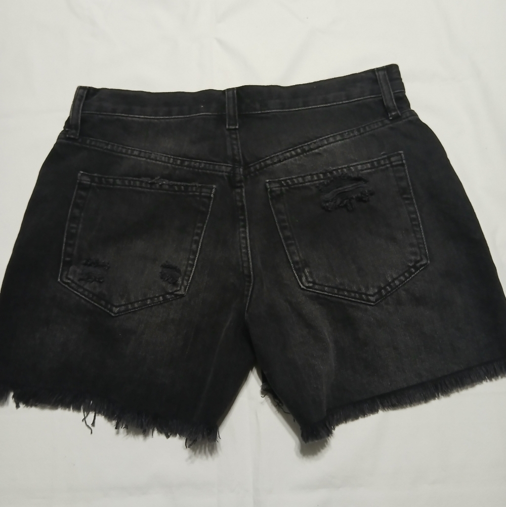 We The Free‎ Black Jean Shorts High-Rise Distressed - Picture 7 of 16